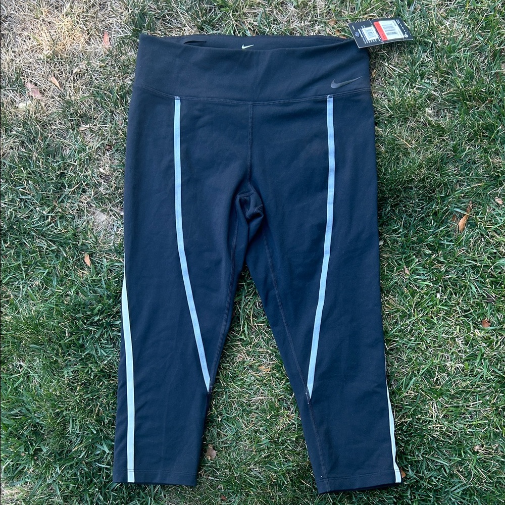 Nike Black Leggings with Gray Accents